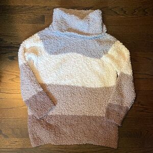 Pink Rose Cozy Multicolor Turtleneck Sweater